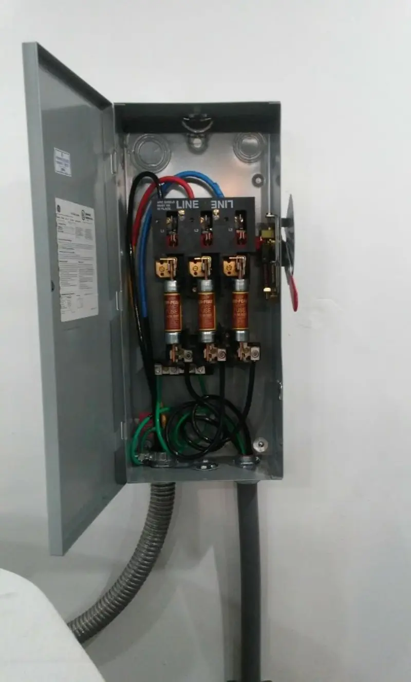 Three-phase disconnect switch installed for Electrical Wiring & Rewiring in Acushnet